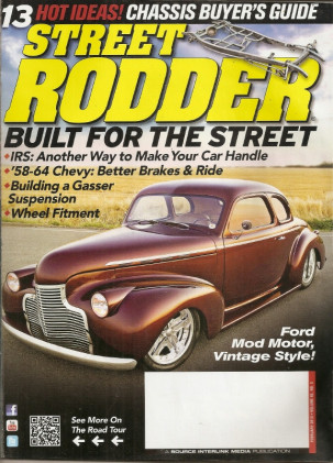 STREET RODDER 2013 FEB - CHASSIS Spcl, 61 BUBBLETOP GETS 500 CADDY, 60 EDSEL
